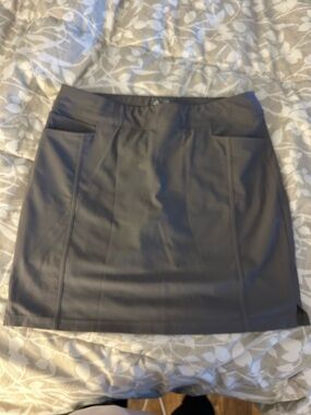 adidas Charcoal Gray Faux Leather Mini Skirt